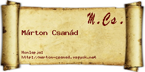 Márton Csanád névjegykártya
