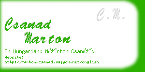 csanad marton business card